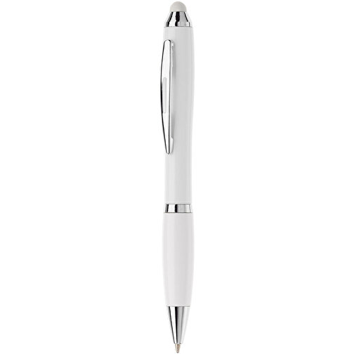 Kugelschreiber Hawaï Stylus Weiß , weiß / weiß, ABS, 13,50cm (Länge), Bild 1