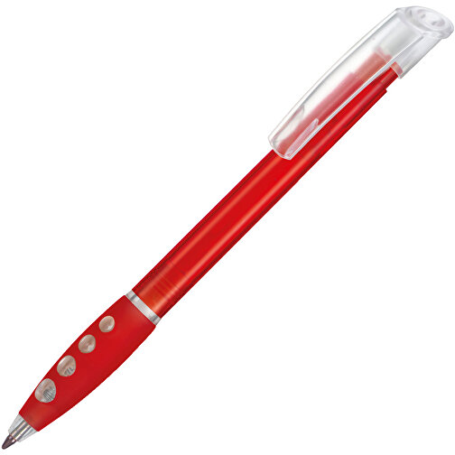 Kugelschreiber BUBBLE TRANSPARENT , Ritter-Pen, feuer-rot, ABS-Kunststoff, 14,40cm (Länge), Bild 2