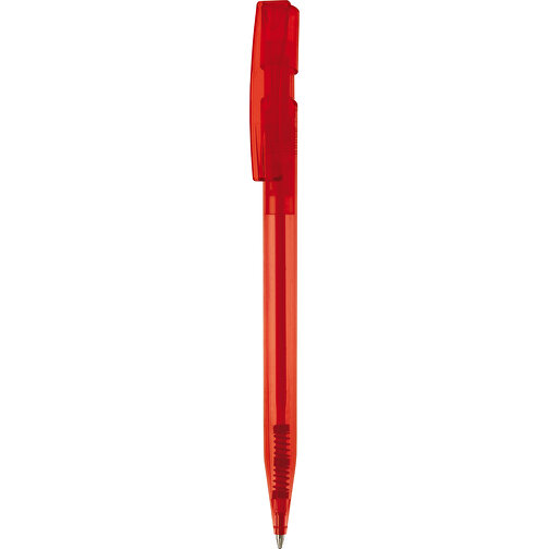 Kugelschreiber Nash Transparent , transparent rot, ABS, 14,50cm (Länge), Bild 1