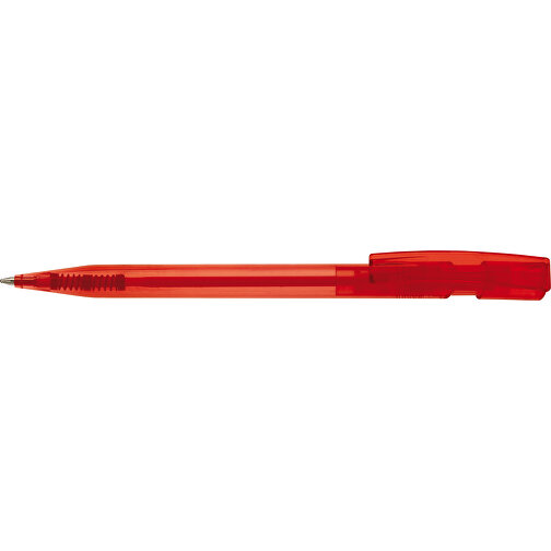 Kugelschreiber Nash Transparent , transparent rot, ABS, 14,50cm (Länge), Bild 3