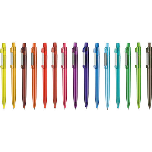 Kugelschreiber STRONG TRANSPARENT , Ritter-Pen, mango-gelb, ABS, Metall, 14,60cm (Länge), Bild 4