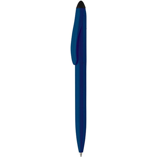 Stylus Kugelschreiber Touchy , dunkelblau / schwarz, ABS, 14,50cm (Länge), Bild 1