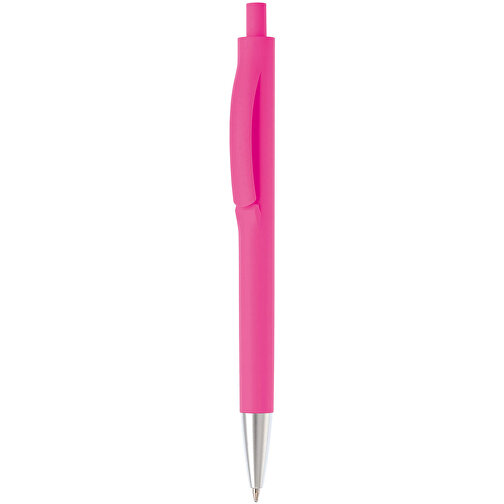 Kugelschreiber Basic X , rosa, ABS, 14,00cm (Länge), Bild 1