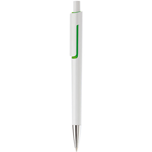 Kugelschreiber Illusion , weiß / grün, ABS, 13,90cm (Länge), Bild 1