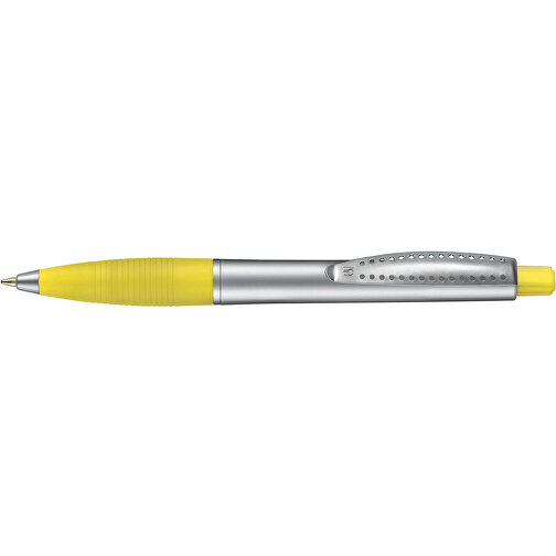 Kugelschreiber CLUB SILVER , Ritter-Pen, ananas-gelb-frost/silber, ABS-Kunststoff, 14,20cm (Länge), Bild 3