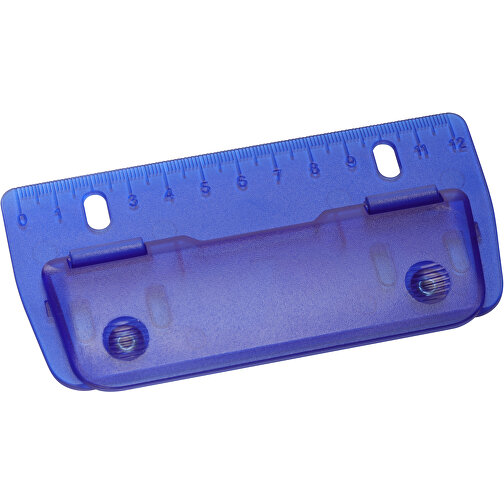 Locher , gefrostet blau, ABS, 13,00cm x 0,70cm x 6,70cm (Länge x Höhe x Breite), Bild 1