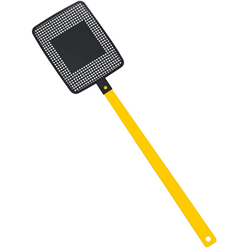 Fliegenklatsche 'Rechteck' , gelb, schwarz, PPC+PS, 43,50cm x 0,50cm x 10,00cm (Länge x Höhe x Breite), Bild 1