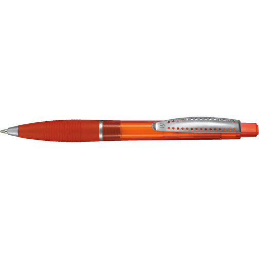 Kugelschreiber Club Transparent SI , Ritter-Pen, feuer-rot, ABS-Kunststoff, 14,20cm (Länge), Bild 3