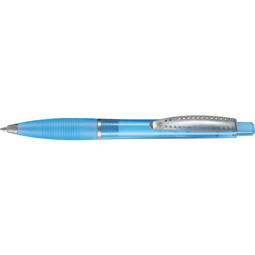 Kugelschreiber Club Transparent SI , Ritter-Pen, karibikblau, ABS-Kunststoff, 14,20cm (Länge), Bild 3