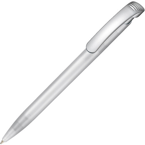 Kugelschreiber Clear Frozen SI , Ritter-Pen, weiss-frost/silber, ABS-Kunststoff, 14,80cm (Länge), Bild 2