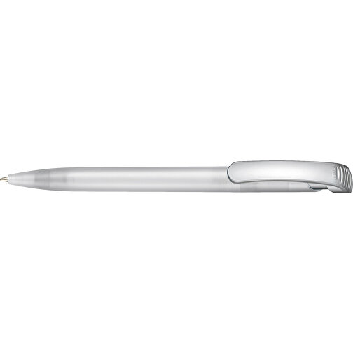 Kugelschreiber Clear Frozen SI , Ritter-Pen, weiß-frost/silber, ABS-Kunststoff, 14,80cm (Länge), Bild 3