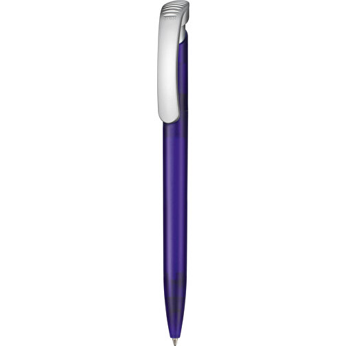 Kugelschreiber Clear Frozen SI , Ritter-Pen, ocean-blau-frost/silber, ABS-Kunststoff, 14,80cm (Länge), Bild 1