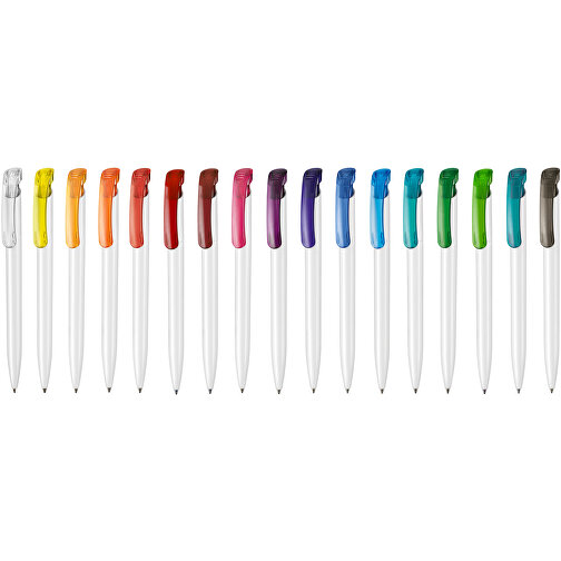 Kugelschreiber Clear ST , Ritter-Pen, pflaumen-lila, ABS-Kunststoff, 14,80cm (Länge), Bild 4