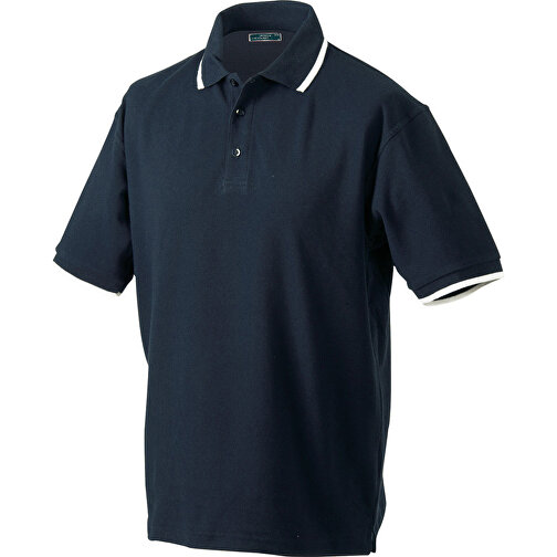 Polo Tipping , James Nicholson, navy/weiss, 100% Baumwolle, gekämmt, ringgesponnen, M, , Bild 1