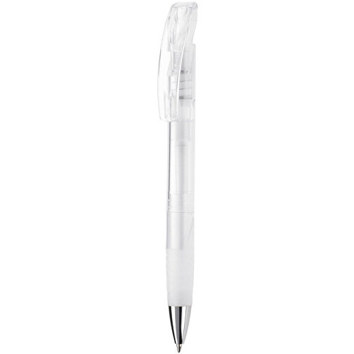 Kugelschreiber Zorro Transparent , transparent weiss, ABS & Metall, 14,50cm (Länge), Bild 1