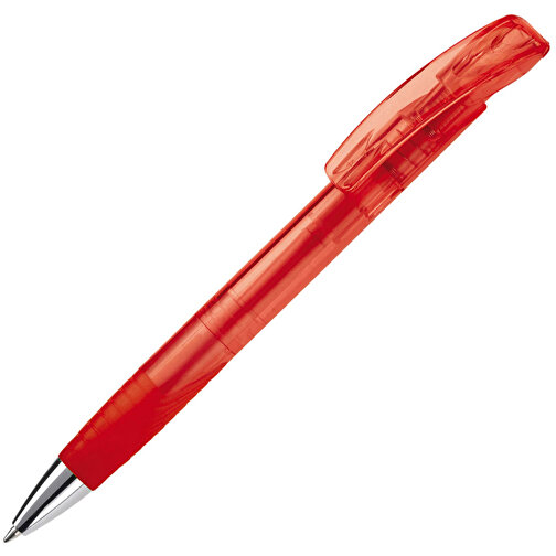 Kugelschreiber Zorro Transparent , transparent rot, ABS & Metall, 14,50cm (Länge), Bild 2