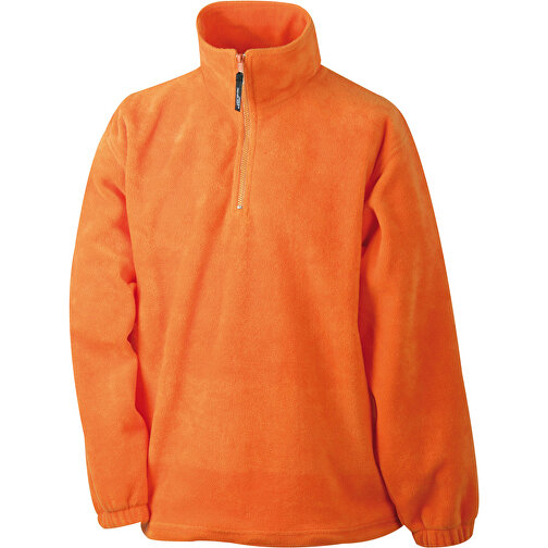 Half-Zip Fleece , James Nicholson, orange, 100% Polyester, M, , Bild 1