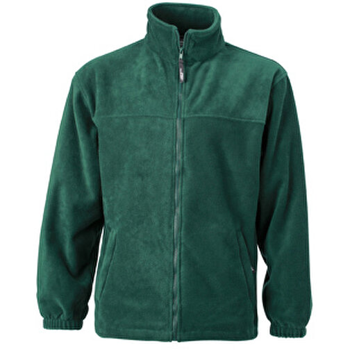 Full-Zip Fleece , James Nicholson, dark-grün, 100% Polyester, XXL, , Bild 1