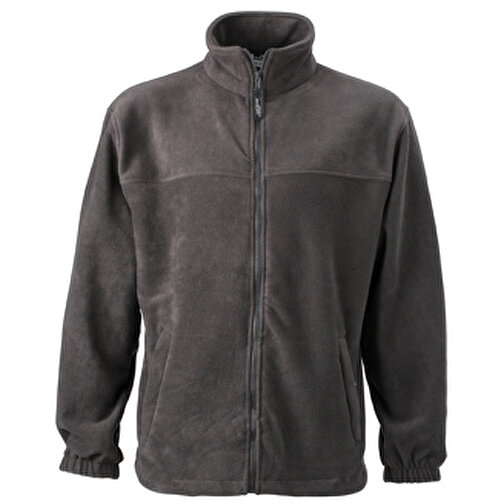 Full-Zip Fleece , James Nicholson, dark-grau, 100% Polyester, XXL, , Bild 1