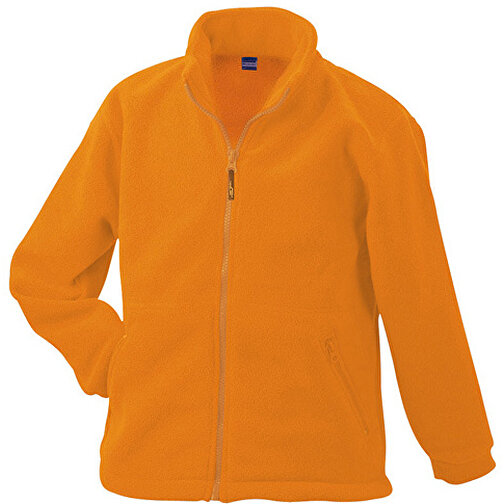 Full-Zip Fleece Junior , James Nicholson, orange, 100% Polyester, L (134/140), , Bild 1