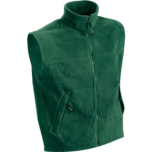 Fleece Vest , James Nicholson, dark-grün, 100% Polyester, M, , Bild 1