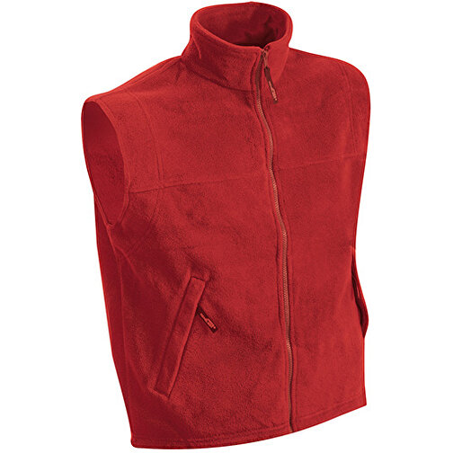 Fleece Vest , James Nicholson, rot, 100% Polyester, S, , Bild 1