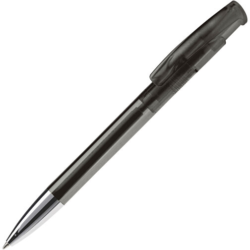 Kugelschreiber Avalon Transparent Mit Metallspitze , transparent schwarz, ABS & Metall, 14,60cm (Länge), Bild 2