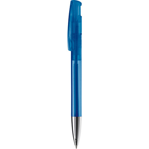 Kugelschreiber Avalon Transparent Mit Metallspitze , transparent blau, ABS & Metall, 14,60cm (Länge), Bild 1