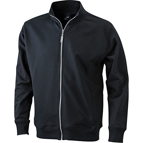 Men’s  Jacket , James Nicholson, schwarz, 80% Baumwolle, ringgesponnen, 20% Polyester, S, , Bild 1