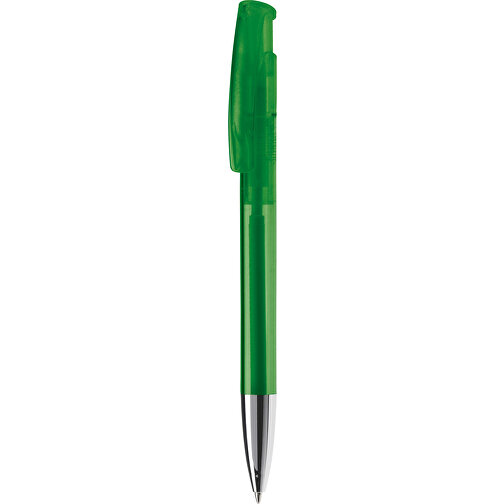 Kugelschreiber Avalon Transparent Mit Metallspitze , transparent grün, ABS & Metall, 14,60cm (Länge), Bild 1