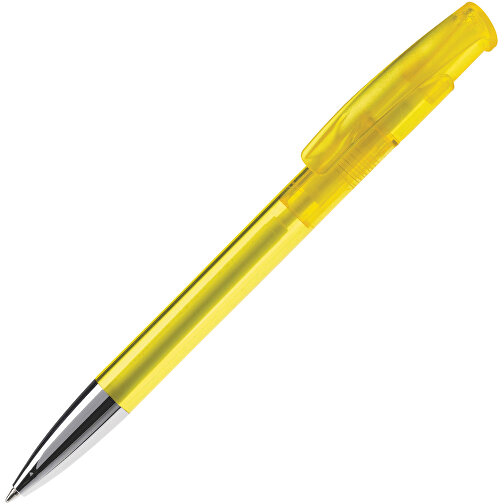 Kugelschreiber Avalon Transparent Mit Metallspitze , transparent gelb, ABS & Metall, 14,60cm (Länge), Bild 2