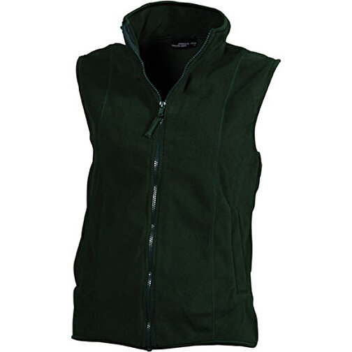 Girly Microfleece Vest , James Nicholson, dark-grün, 100% Polyester, M, , Bild 1