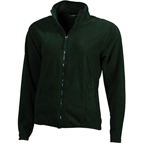 Girly Microfleece Jacket , James Nicholson, dark-grün, 100% Polyester, S, , Bild 1