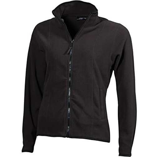 Girly Microfleece Jacket , James Nicholson, dark-grau, 100% Polyester, M, , Bild 1