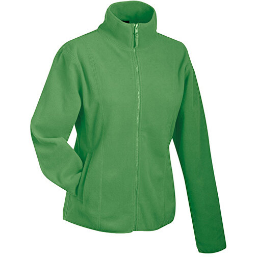 Girly Microfleece Jacket , James Nicholson, lime-grün, 100% Polyester, XL, , Bild 1