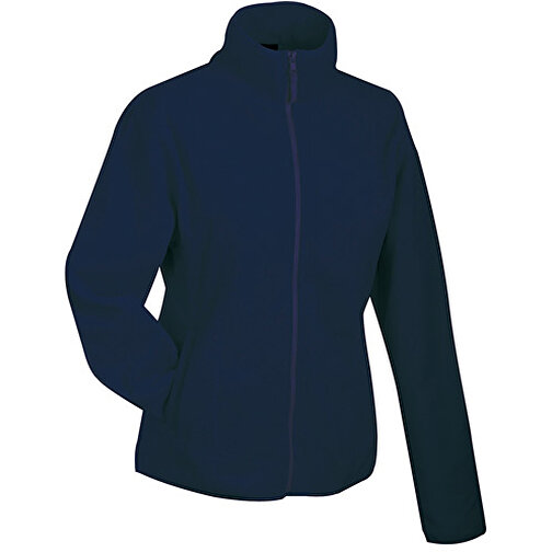 Girly Microfleece Jacket , James Nicholson, navy, 100% Polyester, L, , Bild 1