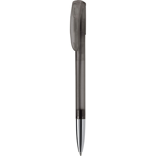 Kugelschreiber Deniro Mit Metallspitze Frosty , gefrostet schwarz, ABS & Metall, 14,30cm (Länge), Bild 1