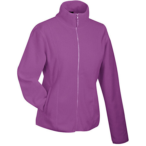 Girly Microfleece Jacket , James Nicholson, lila, 100% Polyester, XL, , Bild 1