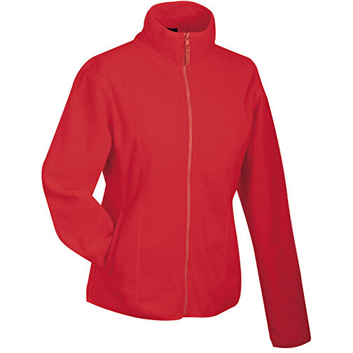 Girly Microfleece Jacket , James Nicholson, rot, 100% Polyester, S, , Bild 1