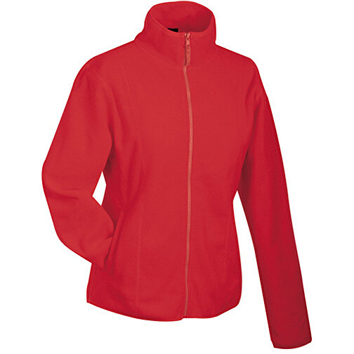 Girly Microfleece Jacket , James Nicholson, rot, 100% Polyester, L, , Bild 1