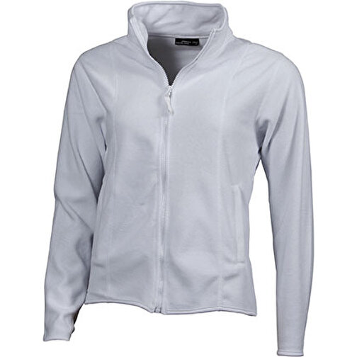 Girly Microfleece Jacket , James Nicholson, weiß, 100% Polyester, S, , Bild 1