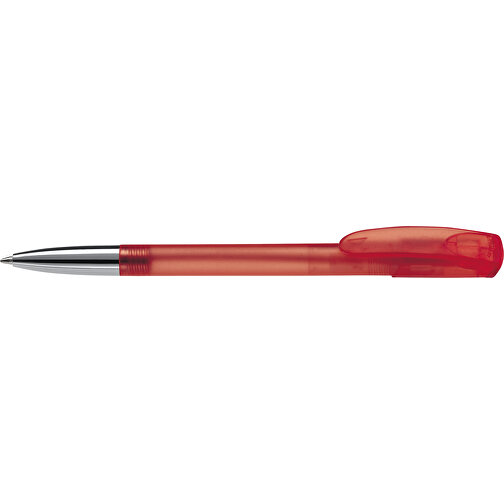 Kugelschreiber Deniro Mit Metallspitze Frosty , gefrostet rot, ABS & Metall, 14,30cm (Länge), Bild 3