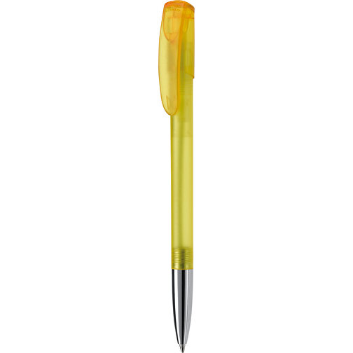 Kugelschreiber Deniro Mit Metallspitze Frosty , gefrostet gelb, ABS & Metall, 14,30cm (Länge), Bild 1