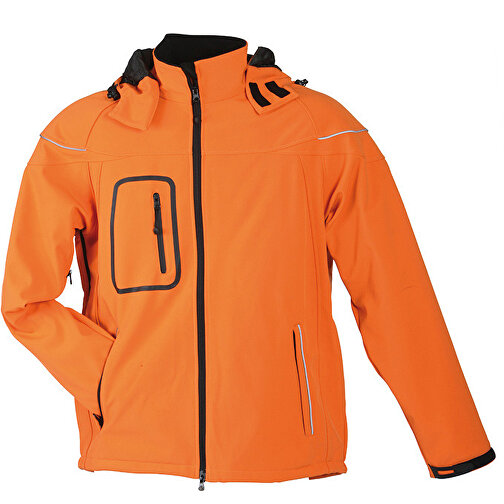 Men’s Winter Softshell Jacket , James Nicholson, orange, 100% Polyester, M, , Bild 1