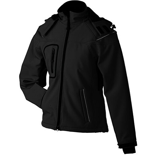 Ladies’ Winter Softshell Jacket , James Nicholson, schwarz, 100% Polyester, S, , Bild 1