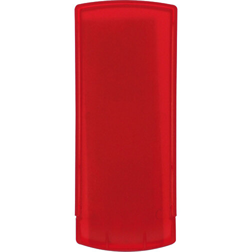 Pflasterbox , gefrostet rot, PP, 10,00cm x 1,00cm x 4,00cm (Länge x Höhe x Breite), Bild 1