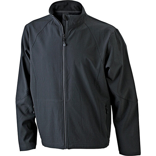 Men’s Softshell Jacket , James Nicholson, schwarz, 90% Polyester, 10% Elasthan, M, , Bild 1