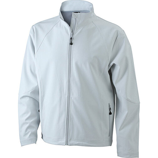 Men’s Softshell Jacket , James Nicholson, off-weiß, 90% Polyester, 10% Elasthan, XXL, , Bild 1