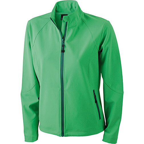 Ladies’ Softshell Jacket , James Nicholson, grün, 90% Polyester, 10% Elasthan, M, , Bild 1