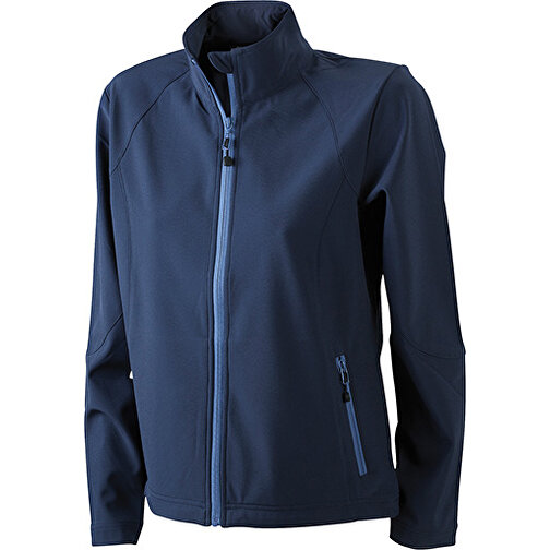 Ladies’ Softshell Jacket , James Nicholson, navy, 90% Polyester, 10% Elasthan, L, , Bild 1